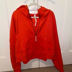 Lululemon Orange Scuba Half Zip!
